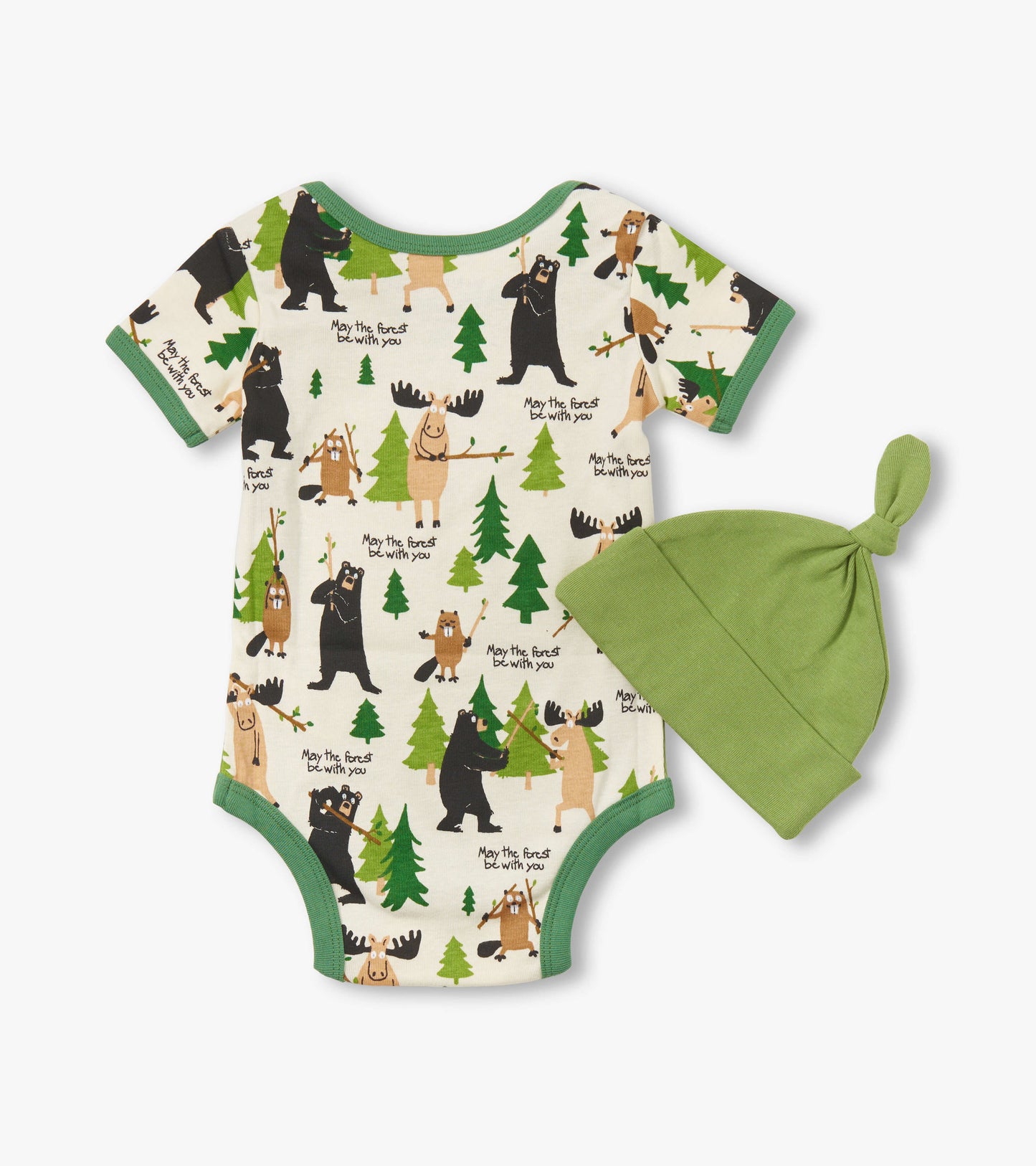 May The Forest Be With You Baby Bodysuit & Hat