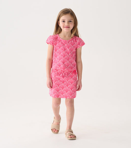 Girls Coral Fans T-Shirt Dress