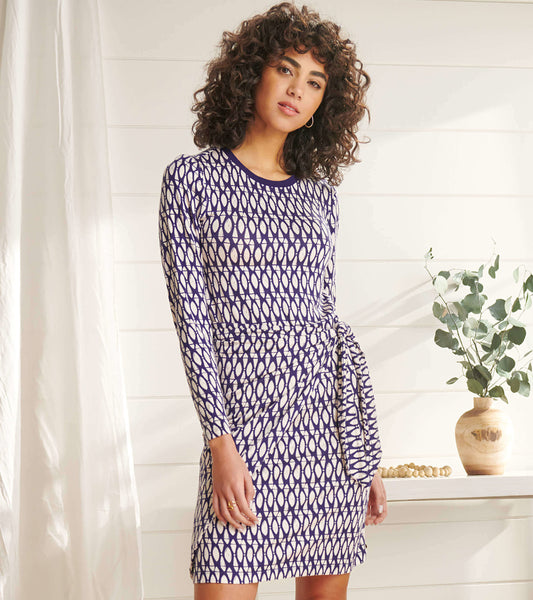 Wrap Dress - Geometric Cobblestone