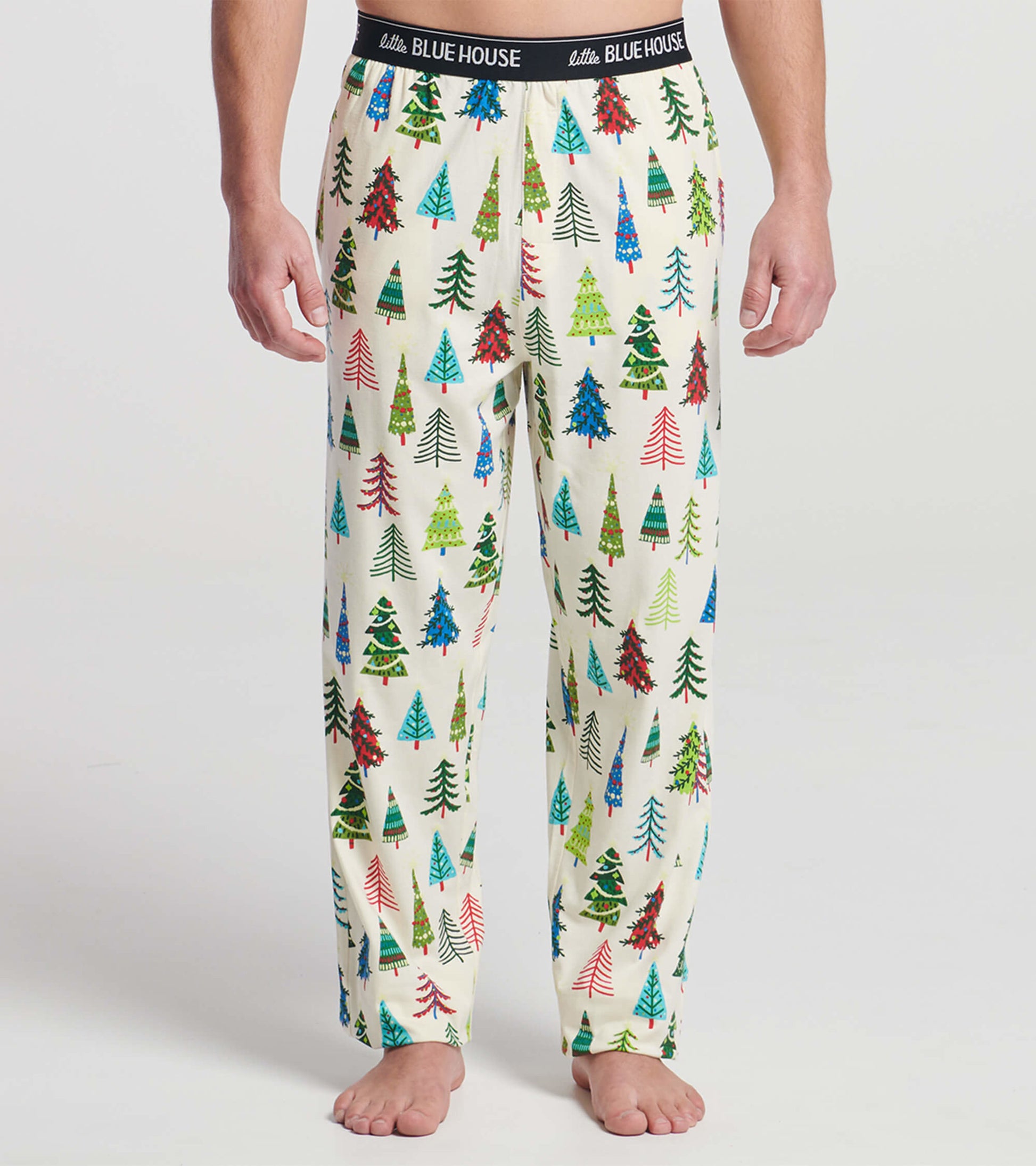 Men's Christmas Trees Stretch Cotton Pajama Pants