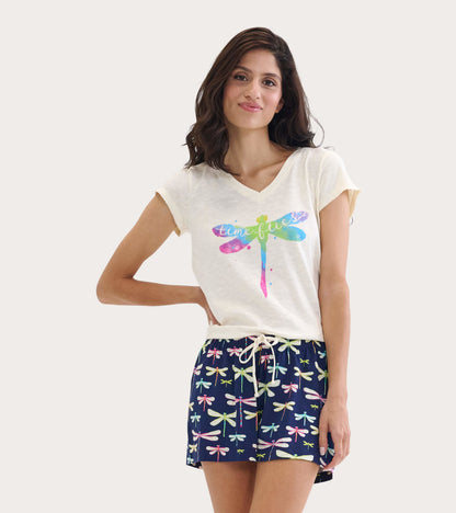 Dragonfly Women's V-Neck Tee