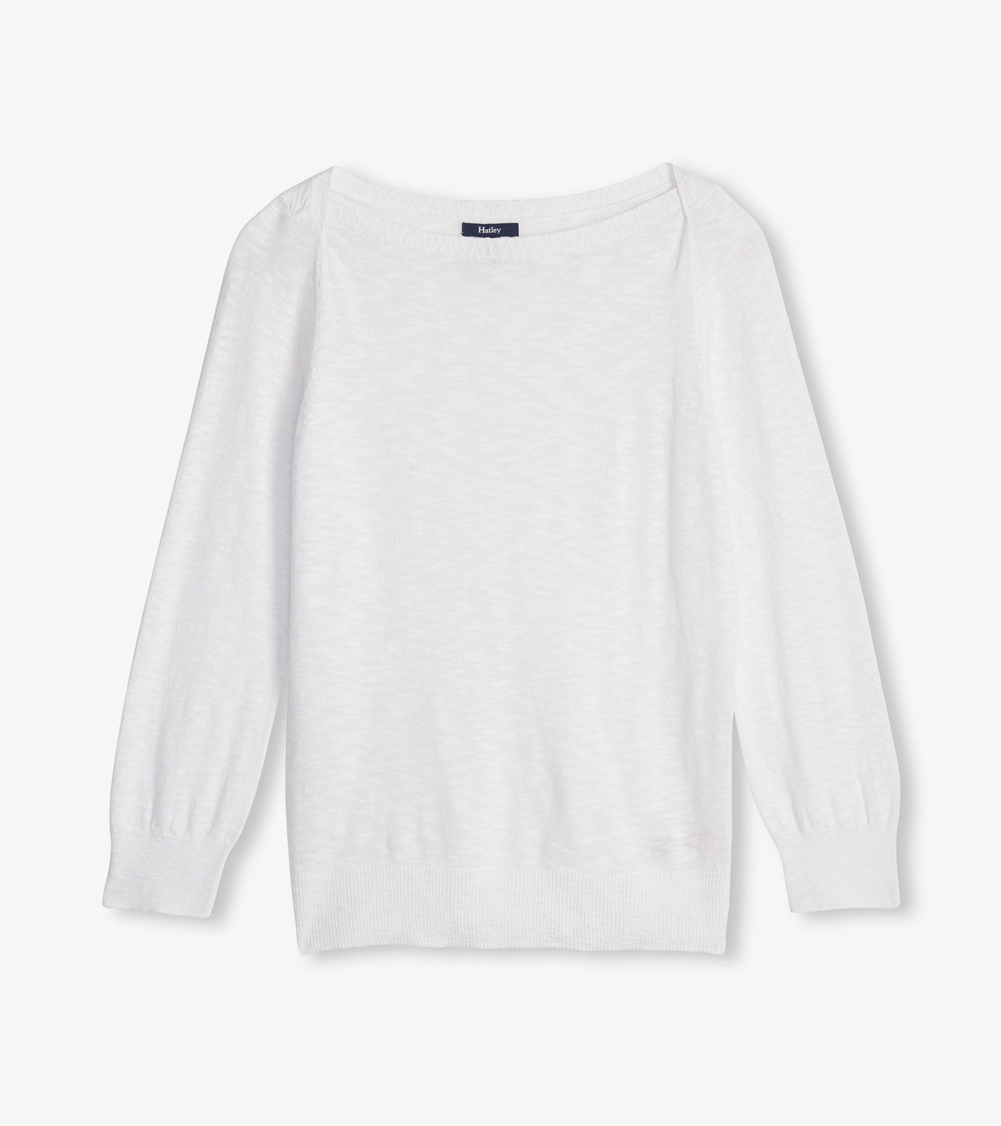 3/4 Sleeve Knit Breton - White