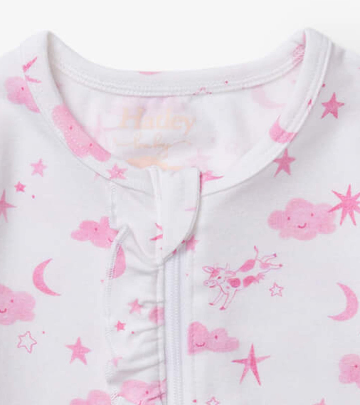 Baby Girls Pink Starry Night Footed Sleeper