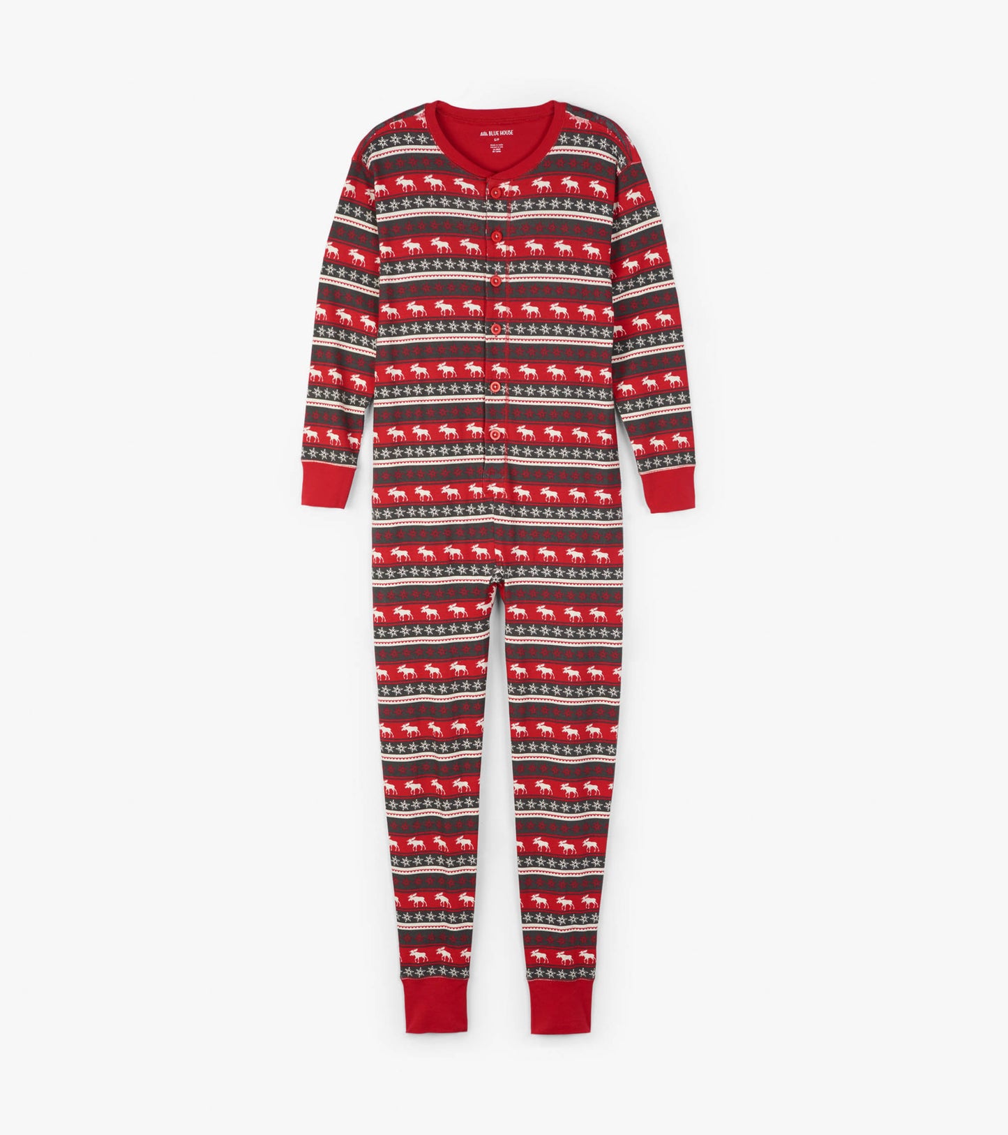 Fair Isle Moose Adult Union Suit