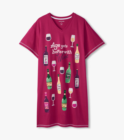 Age Gets Better with Wine Women's Sleepshirt