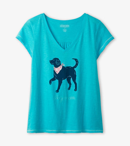 Dog Mom Women's V-Neck Tee