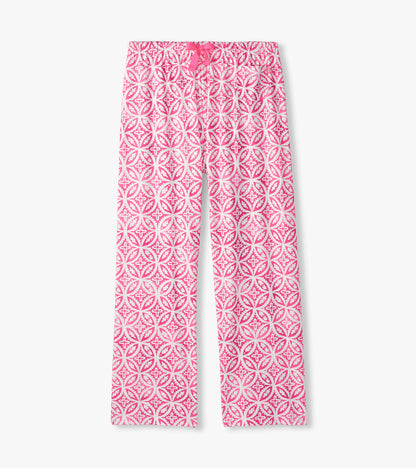 Capelton Road Women's Pink Lotus Mandala Pajama Pants