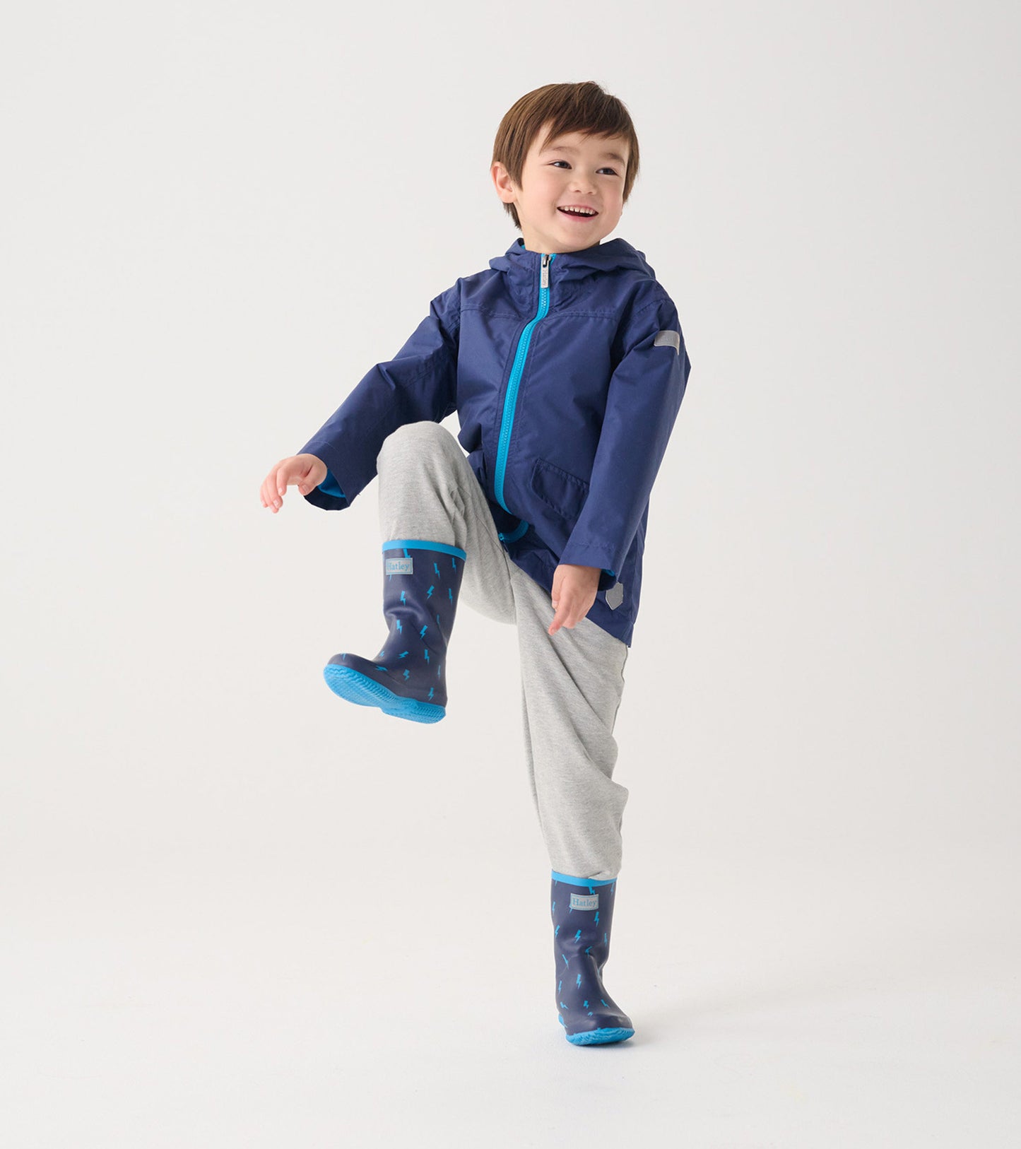 Boys Lightning Storm Packable Rain Boots