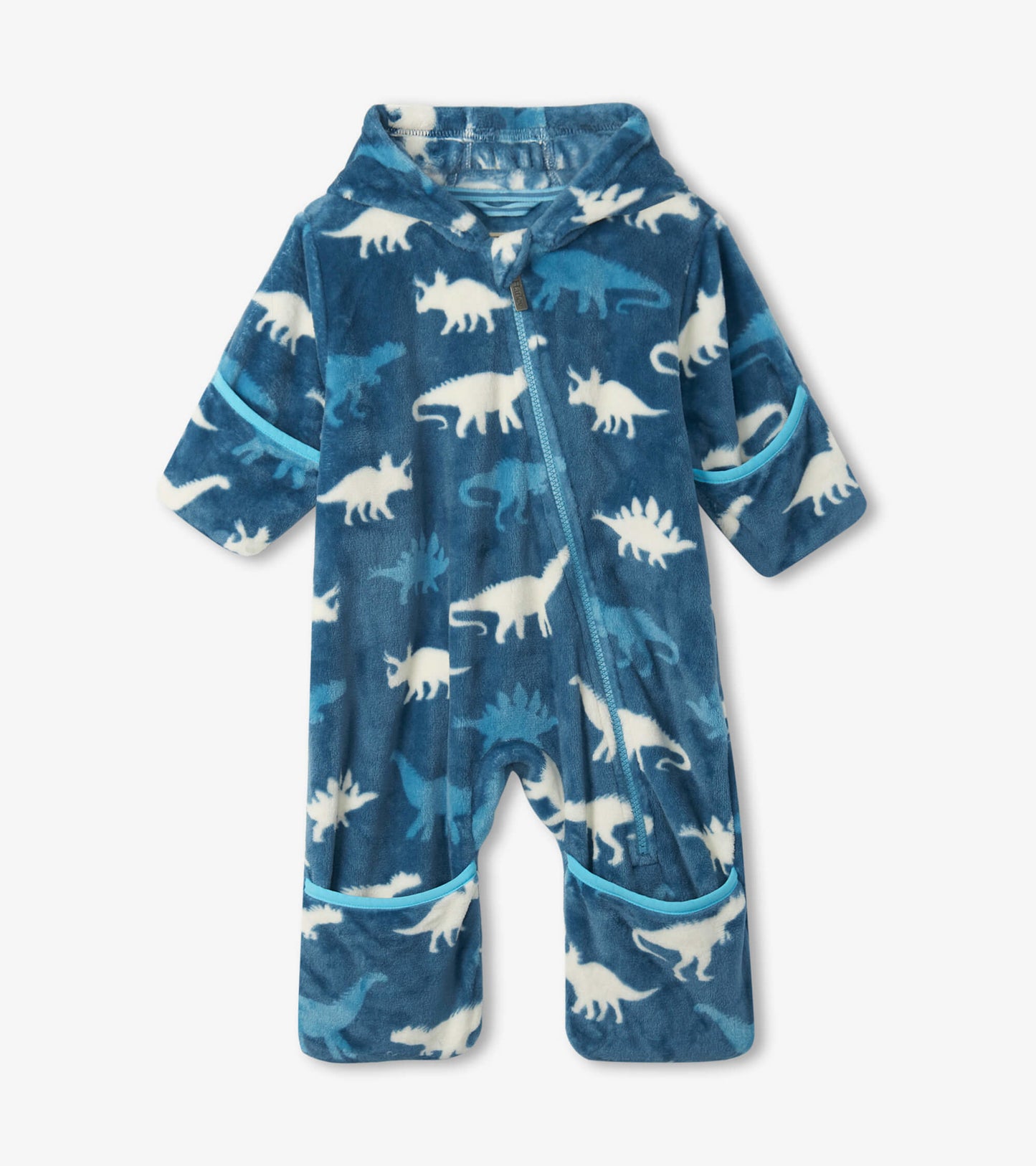 Dino Silhouettes Fuzzy Fleece Baby Bundler