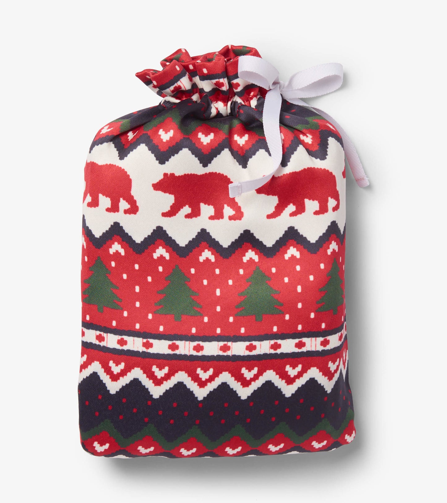 Fair Isle Bear Reusable Gift Bag Set