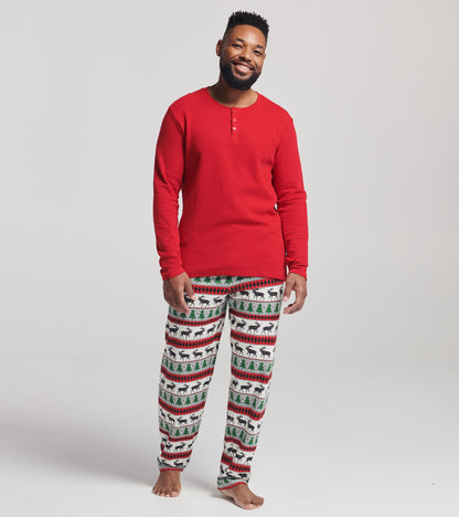 Men's Elk Fair Isle Jersey Pajama Pants