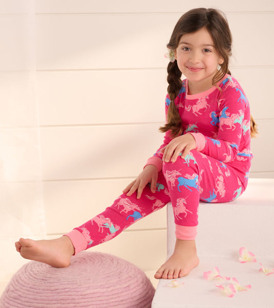 Frolicking Unicorns Organic Cotton Pajama Set