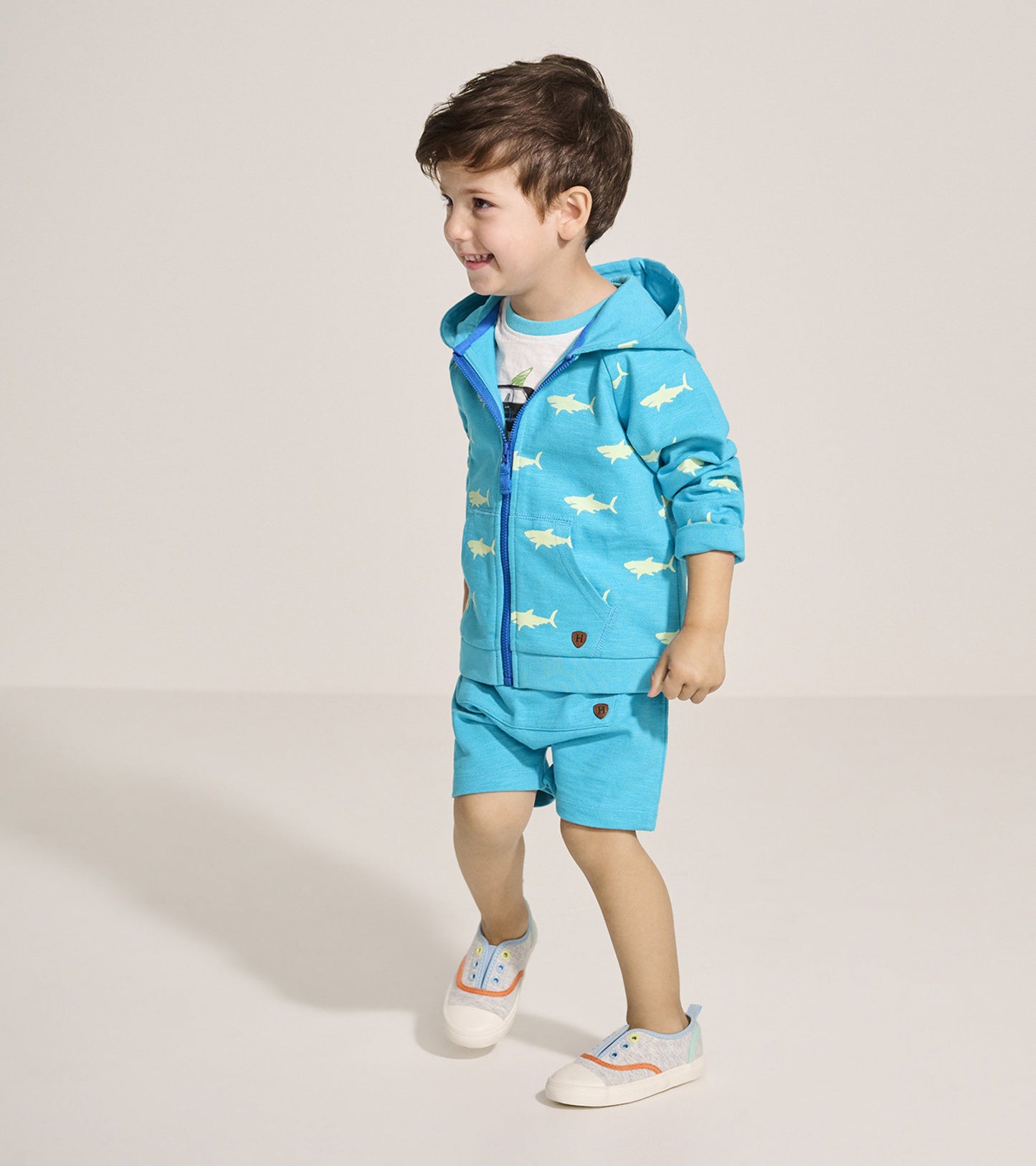 Baby & Toddler Boys Shark Silhouette Glow Zip-Up Hoodie