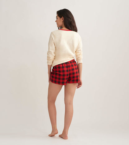 Buffalo Plaid Women's Sleep Shorts