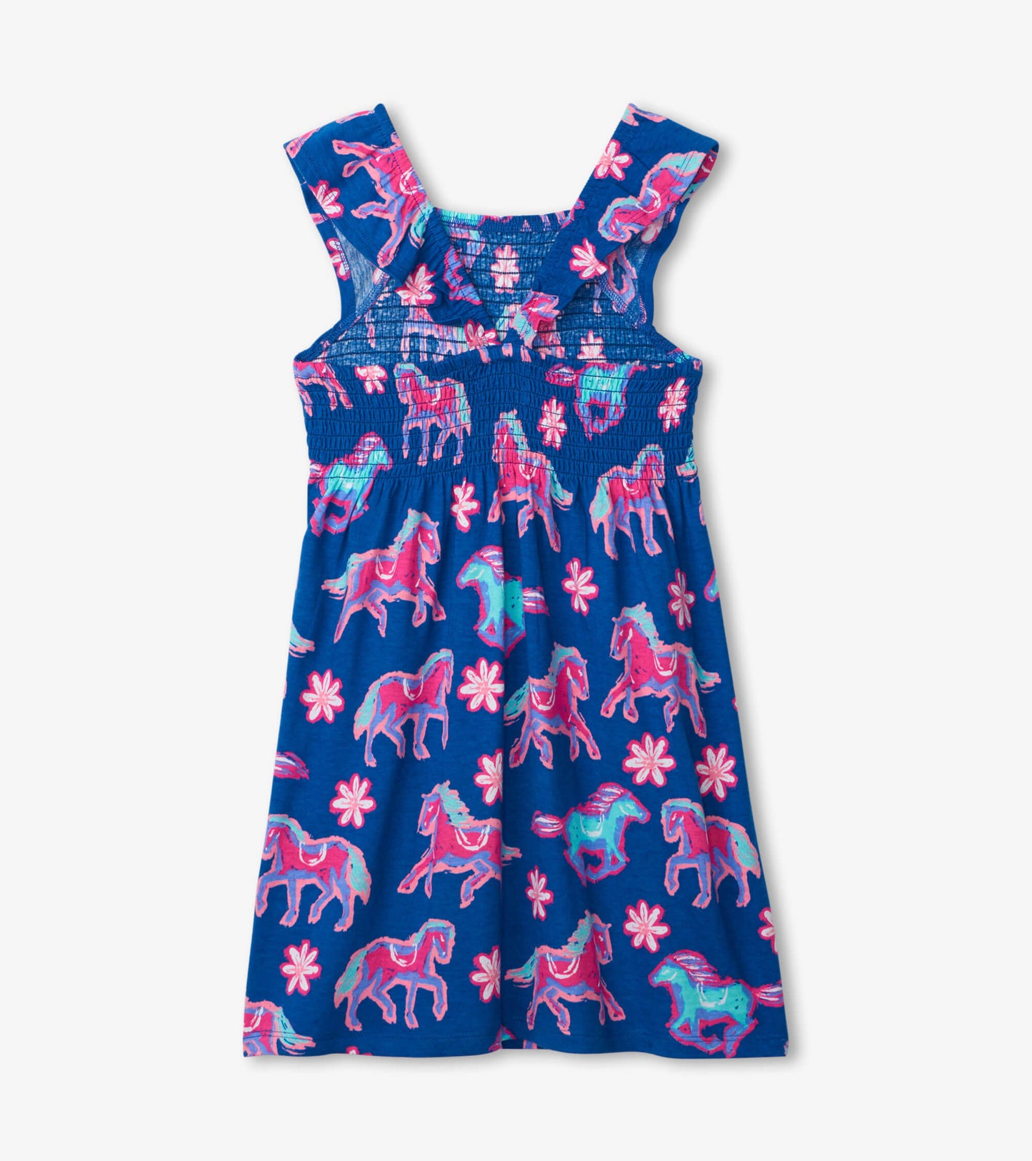 Electric Horses Smocked Dress