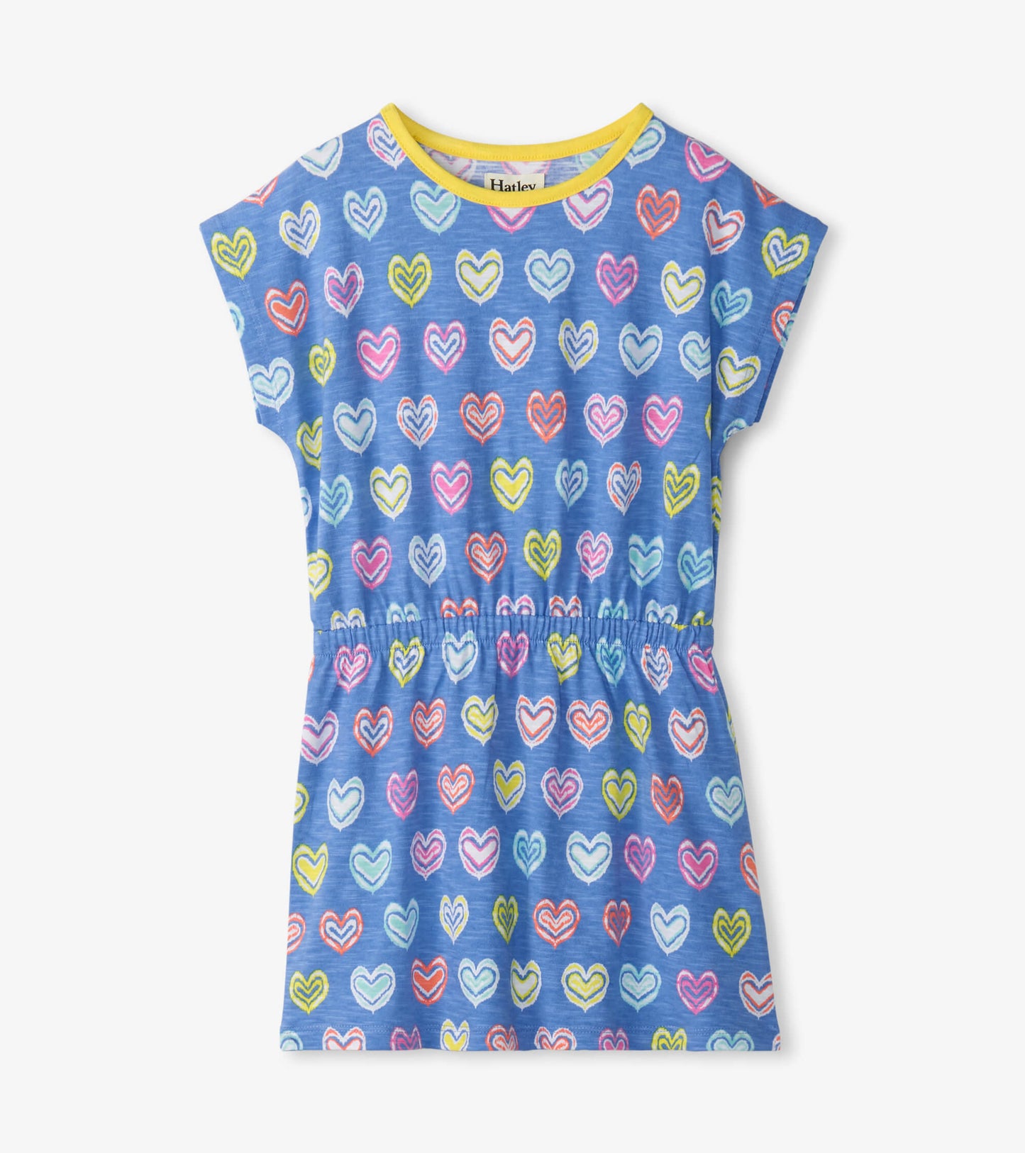 Girls Shibori Hearts Relaxed Dress