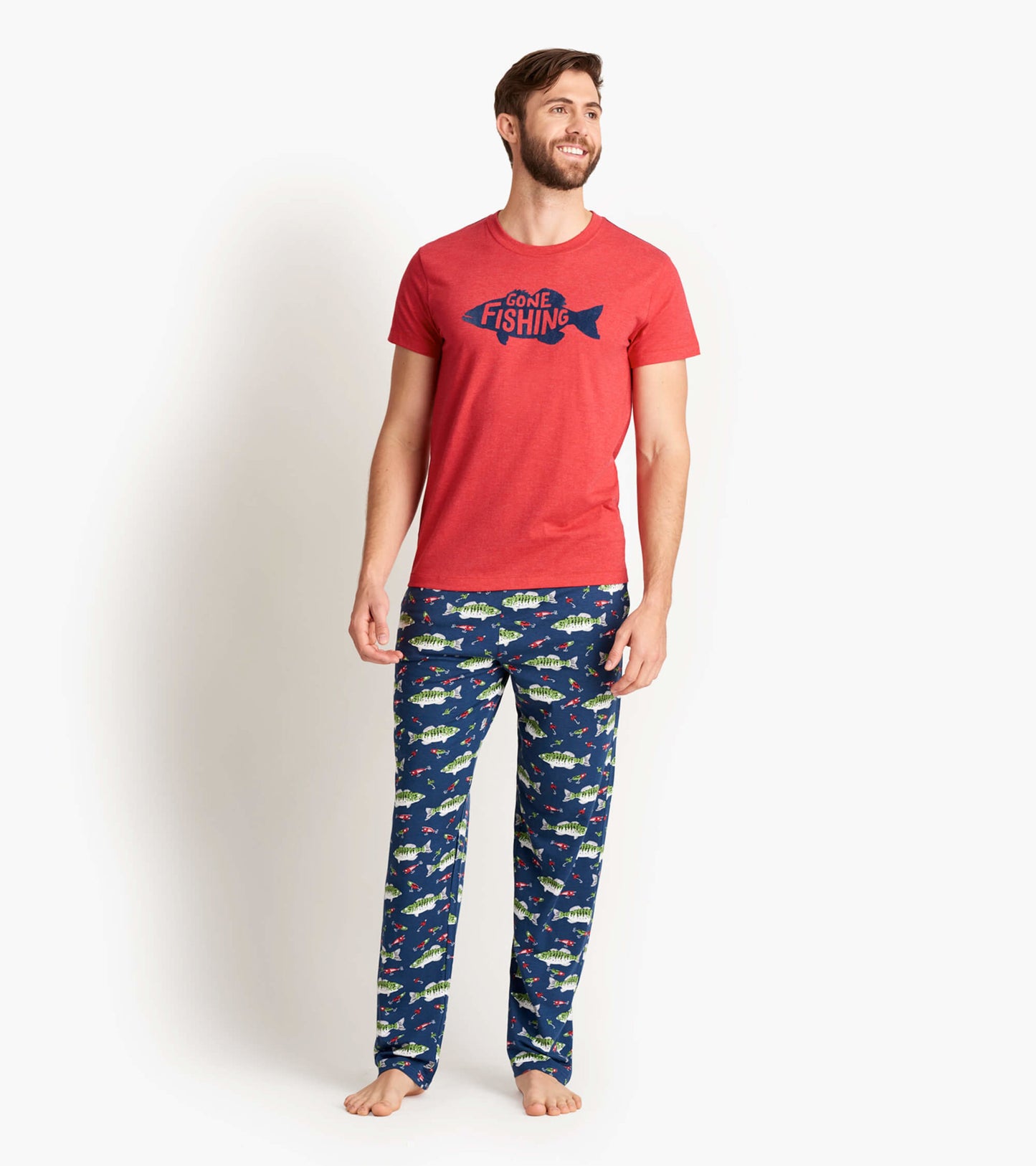 Gone Fishing Men's Jersey Pajama Pants