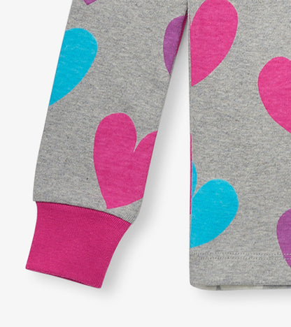 Fun Hearts Kids Organic Cotton Pajama Set