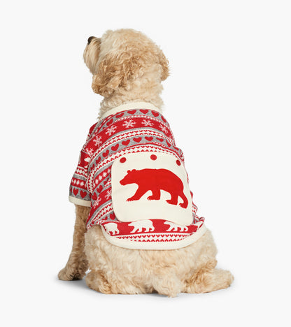 Fair Isle Bear Dog Pajama