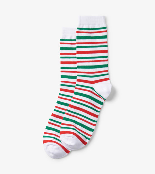 Women's Candy Cane Stripe Crew Socks