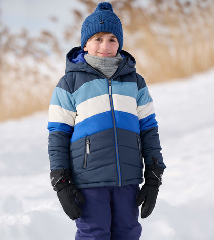 Black & Blue Kids Puffer Jacket