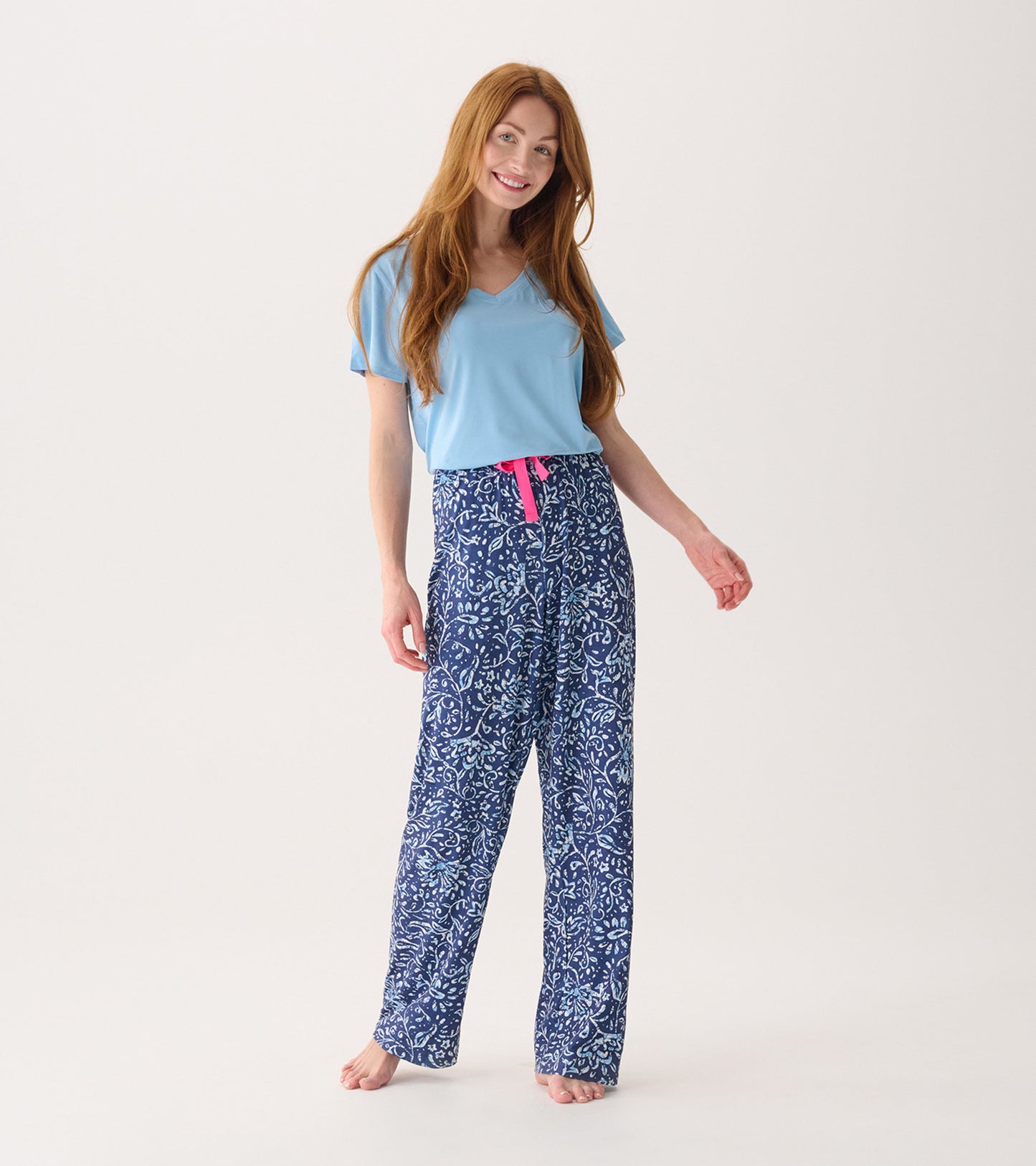 Capelton Road Women's Batik Flowers Pajama Pants