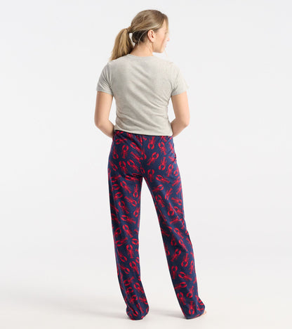 Navy Lobster Women's Jersey Pajama Pants