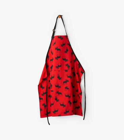 Moose on Red Apron