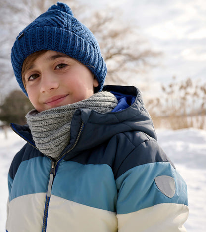 Black & Blue Kids Puffer Jacket