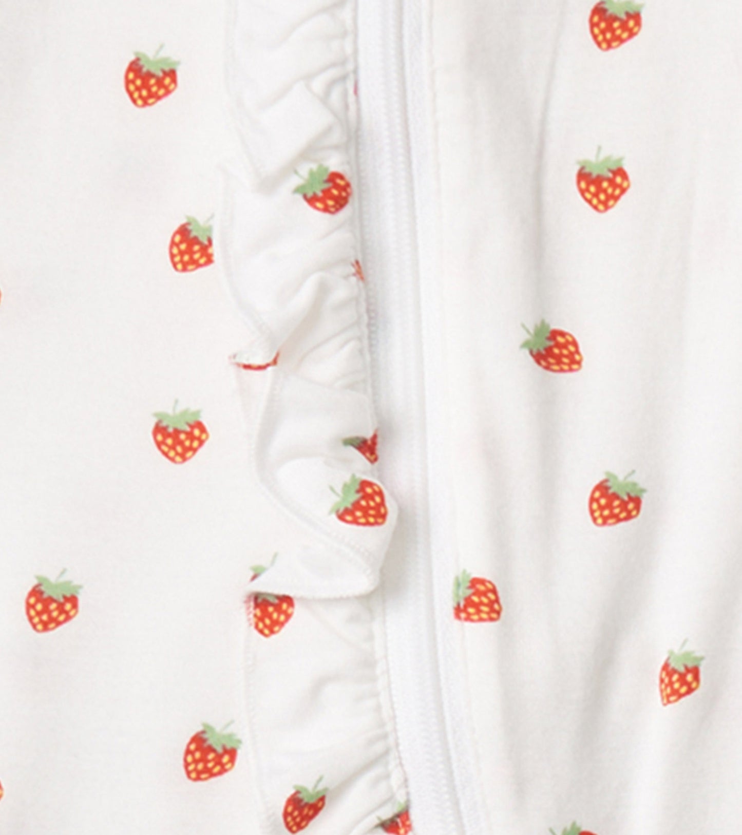 Baby Girls Ditsy Strawberries Footed Sleeper