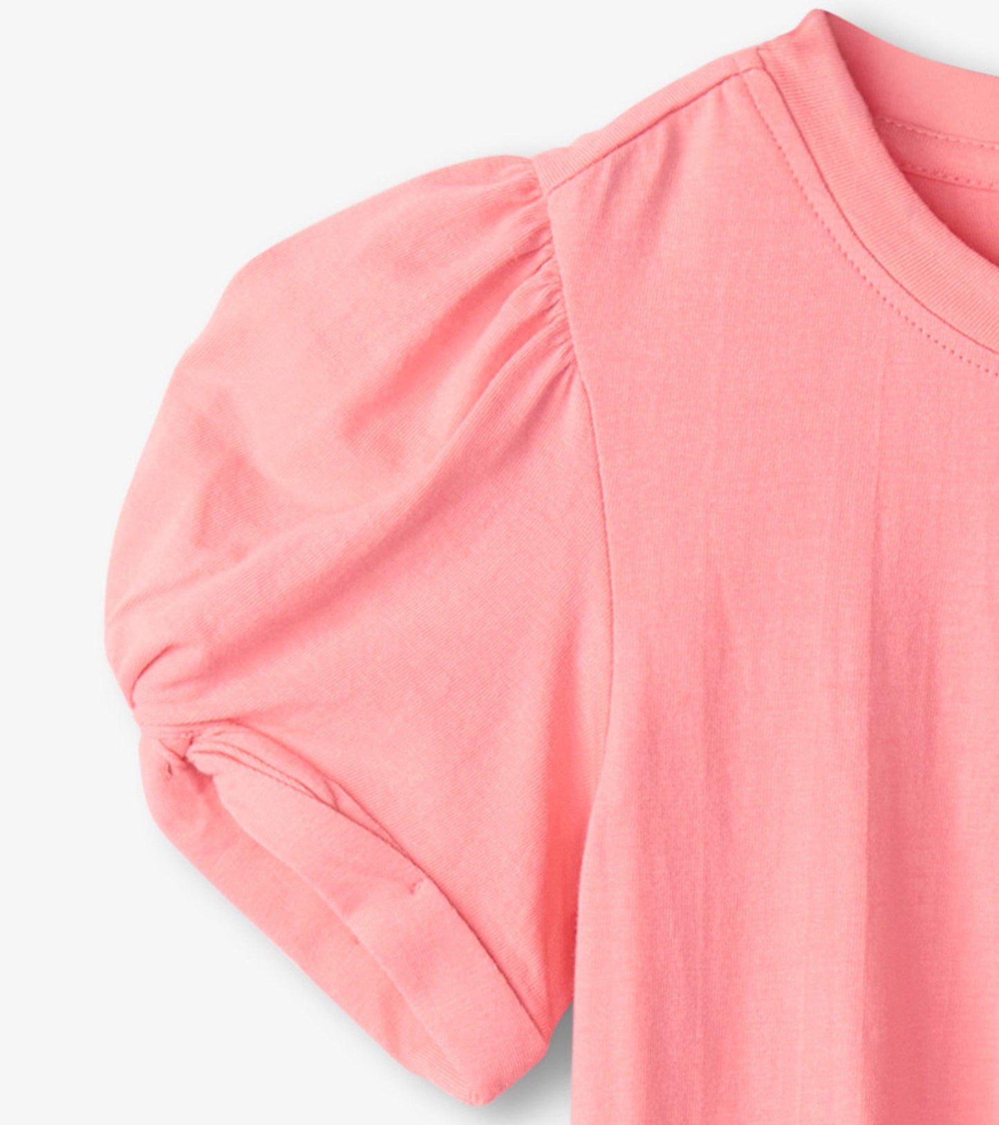 Girls Pink Sachet Twisted Sleeve Tee