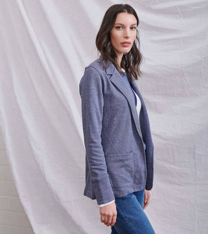 Chelsea Knit Blazer - Indigo Speckle