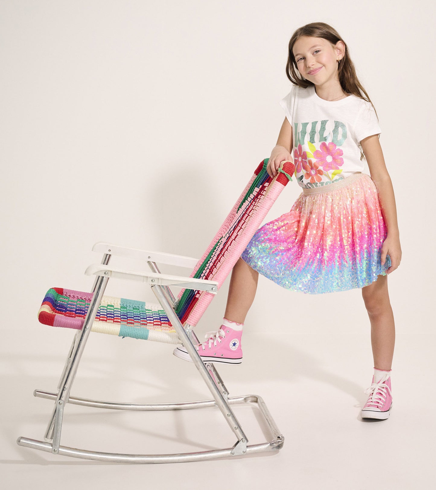 Girls Happy Sparkly Sequin Tulle Skirt