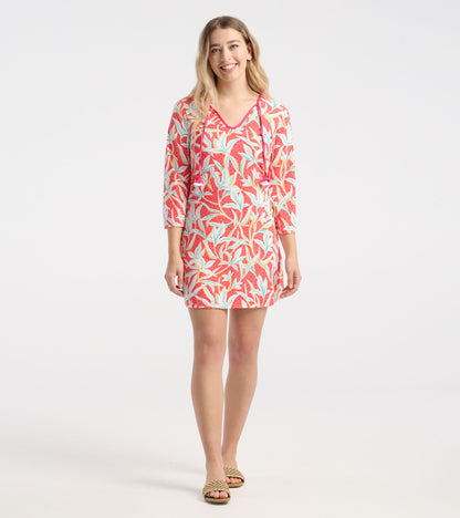 Women's Leafy Floral Beach Dress