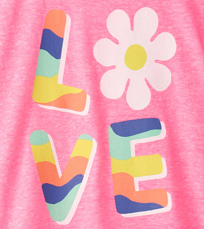 Girls Love Twisted Sleeve Tee