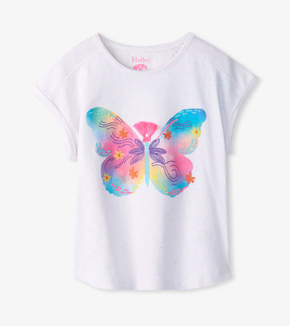 Girls Painted Butterfly Relaxed T-Shirt