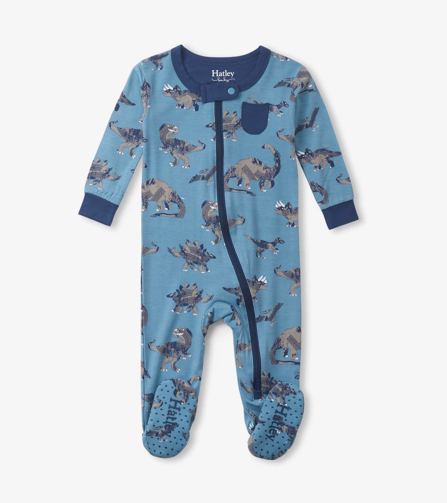 Baby Boys Dinosaur Footed Sleeper