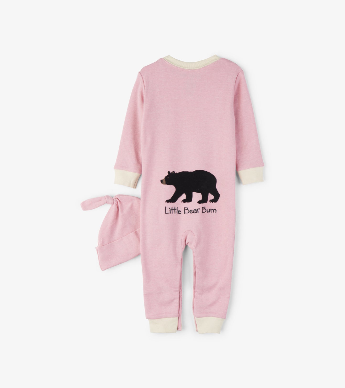 Pink Little Bear Bum Baby Sleeper & Hat