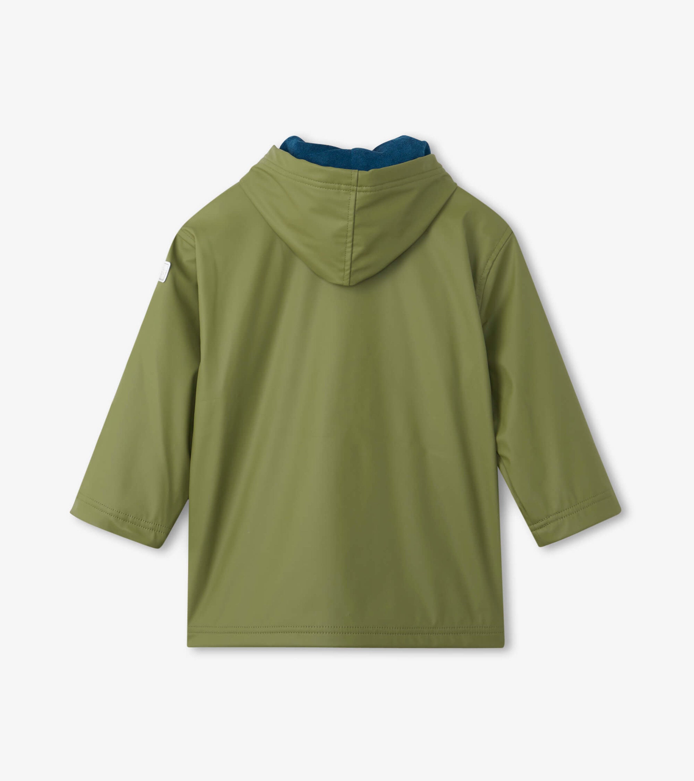 Kids Forest Green Zip-Up Rain Jacket