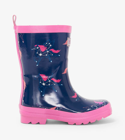 Unicorn Constellations Shiny Kids Rain Boots