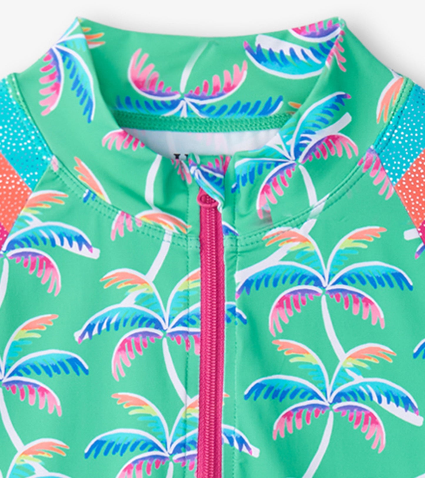 Girls Rainbow Palm Two-Piece Rashguard Set