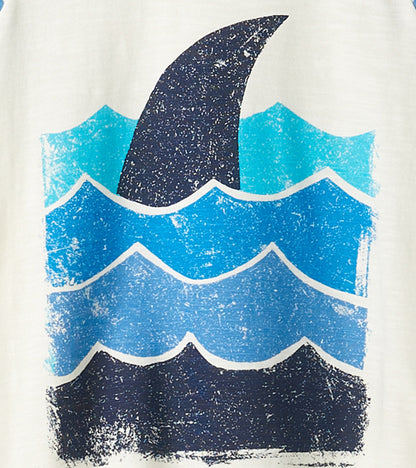 Boys Shark Fin Waves Raglan T-Shirt