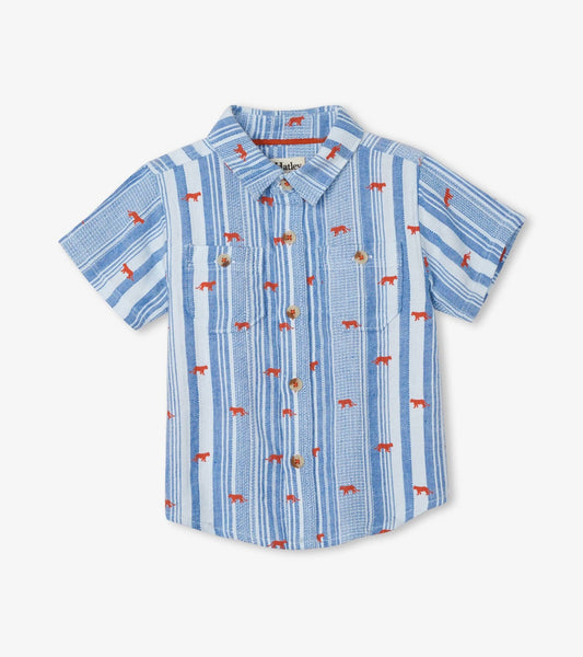 Mini Jungle Cats Baby Button Down Shirt