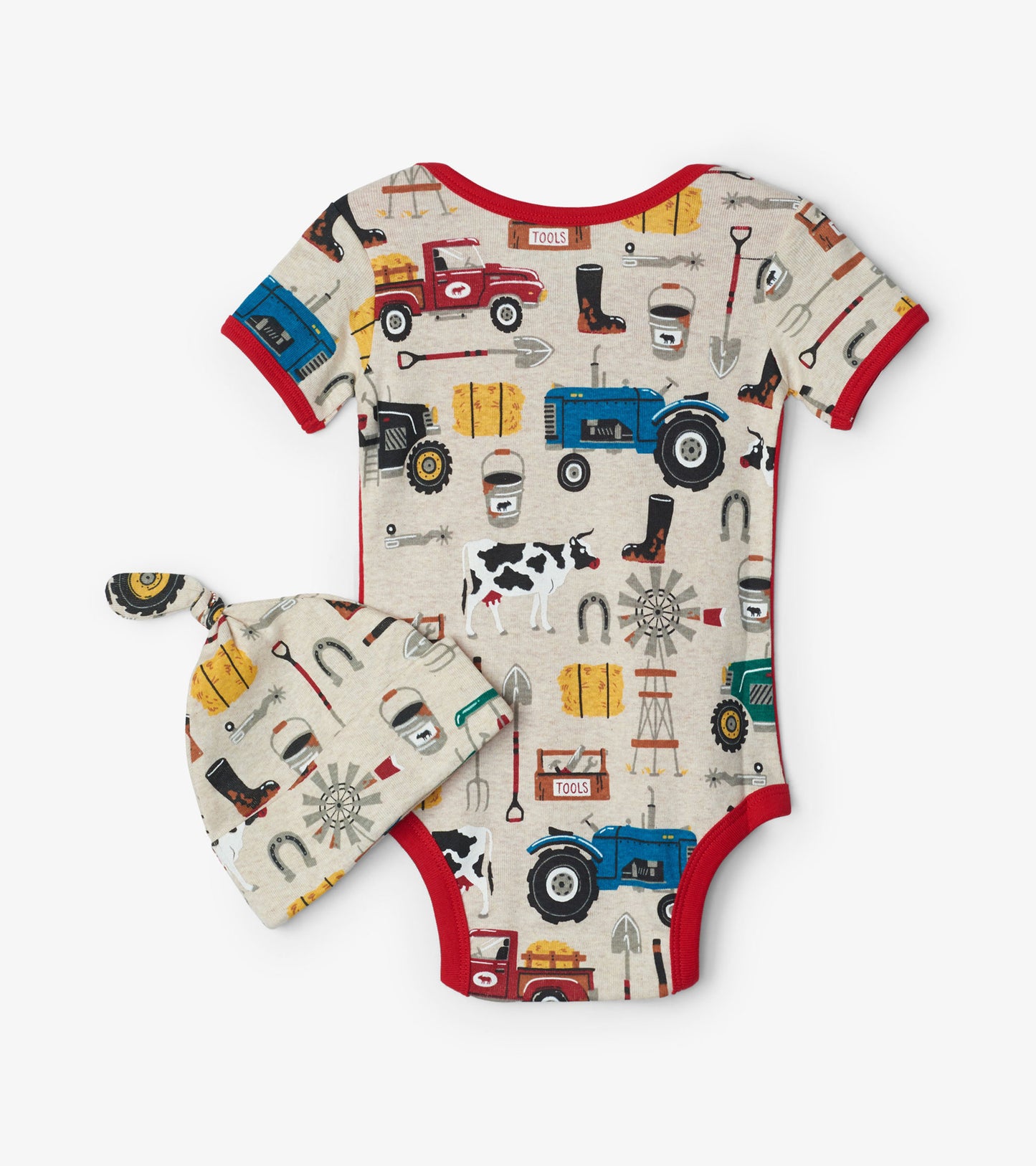 Farm Life Baby Bodysuit with Hat