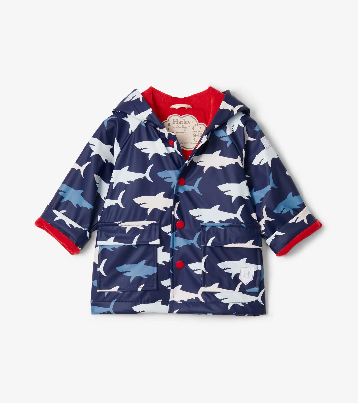 Hungry Sharks Baby Raincoat