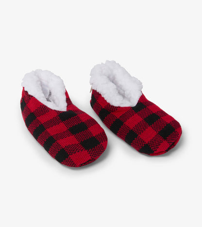 Buffalo Plaid Kids Warm and Cozy Slippers