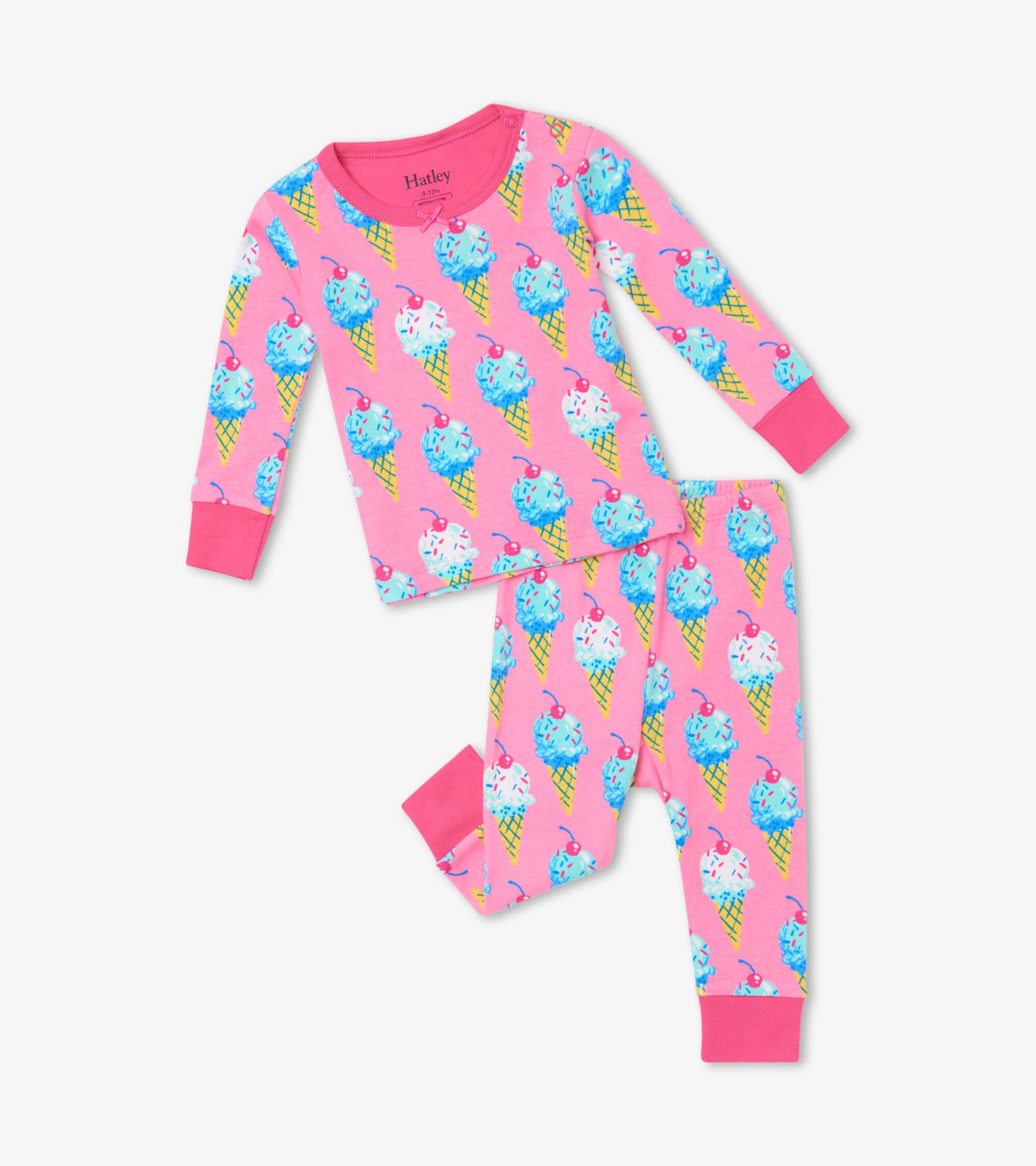 Ice Cream Cones Organic Cotton Baby Pajama Set - Main Image