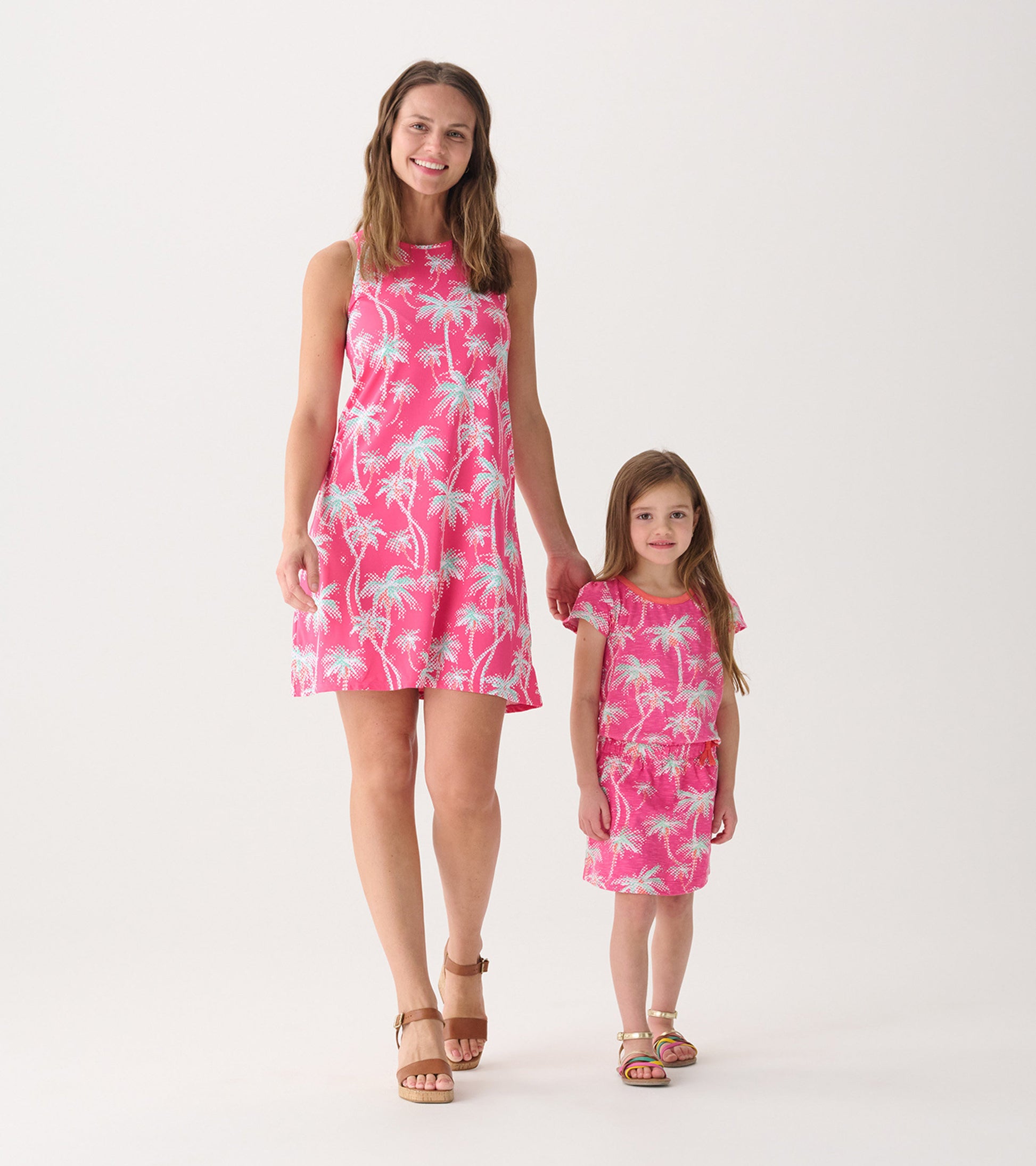 Girls Palm Trees T-Shirt Dress Girls Palm Trees T-Shirt Dress