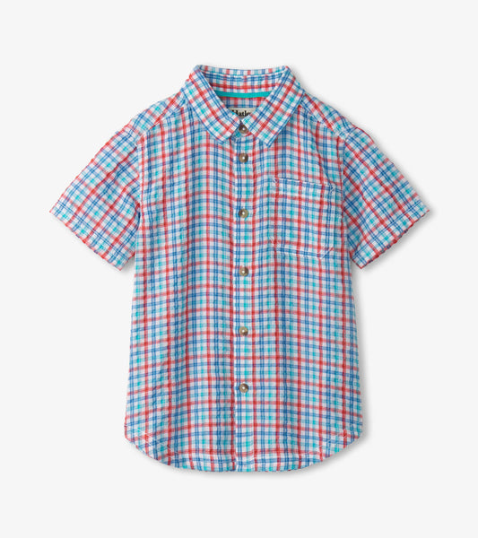 Boys Scuba Check Button Down Shirt