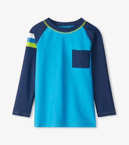 Boys Malibu Blue Long Sleeve Rashguard